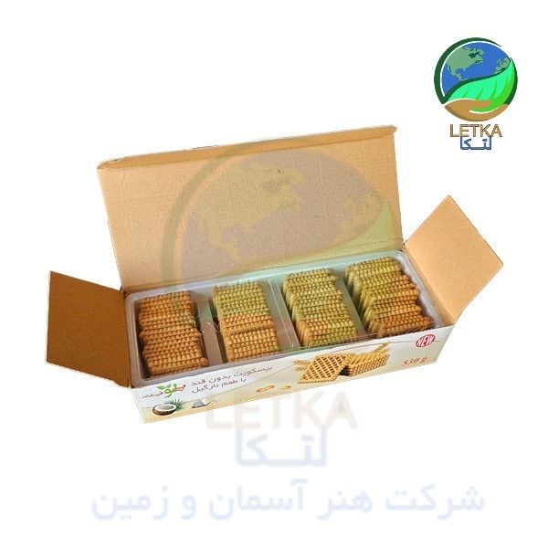 بیسکویت بدون قند نارگیلی 530 گرمی (پنجرهای) بی لو شیرین شده با گیاه و قند طبیعی استویا - تصویر 2